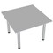 Skutchi Designs Square 4 Person Conference Room Table, 46" W, 46" L, 29" H, Light Gray HAR-SQ-46-POST-XD01 - alternate 1